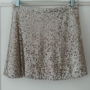RESA Glittering Silver Mini Skirt